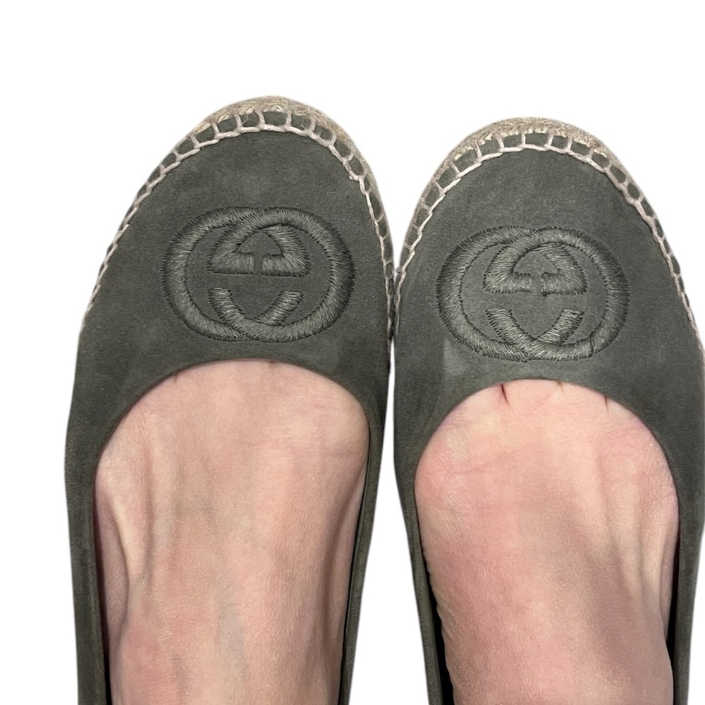Gucci Suede Espadrille ballet Flats 39 9